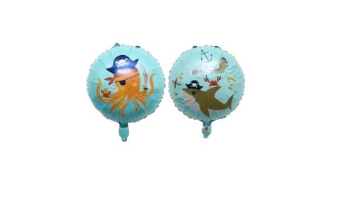 Balon foliowy okrągły Ośmiornica Rekin 18cali Balon foliowy okrągły Ośmiornica Rekin 18cali